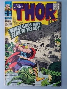 Thor 132 1st Ego the Living Planet Cameo Stan Lee Jack Kirby 1966 Vibrant Color - Picture 1 of 9