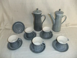 c4 Keramik Wimborne RETRO blau 13-teiliges Kaffeeservice handgefertigt Handarbeit Unikat - 8C4B - Bild 1 von 7