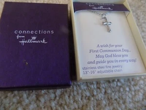 Hallmark Girls First Communion Necklace Cross    NIB - Picture 1 of 1