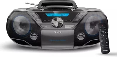 Philips Portable Cassette CD Player Boombox  Bluetooth. Radio/USB / MP3/ AUX - Image 1 of 4
