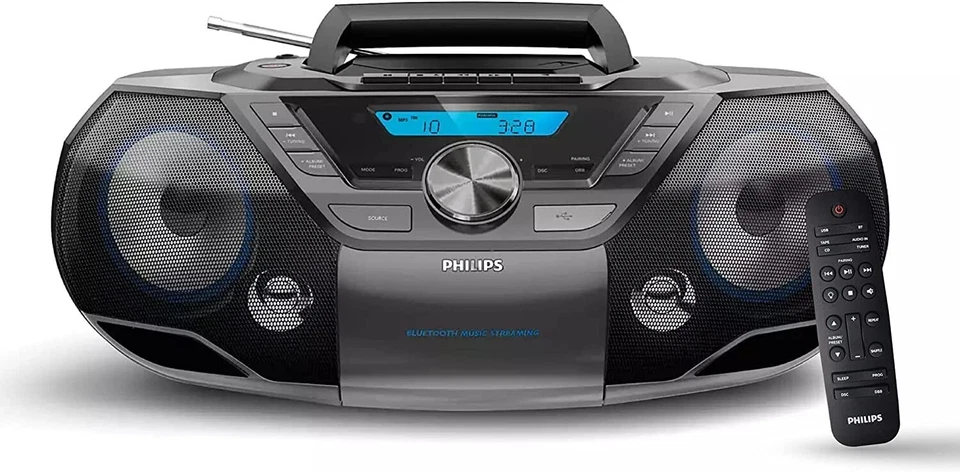 Philips Portable Cassette CD Player Boombox  Bluetooth. Radio/USB / MP3/ AUX - Image 1 of 4