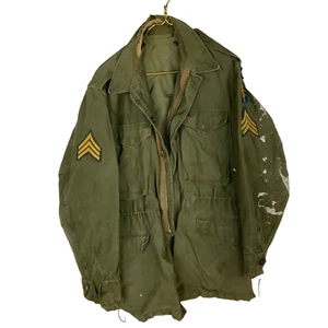 Chaqueta Aerotransportada Militar De Colección Estados Unidos Talla Grande Verde Era Vietnam Años 60 70 - Imagen 1 de 17