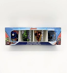 DISNEY MARVEL AVENGERS Glassware PACK OF 4 1.5oz Shot Glass SET New A48 - Picture 1 of 3