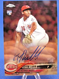 2018 TOPPS CHROME #RA-KM KEURY MELLA AUTO SIGNED CINCINNATI REDS ROOKIE RC - Picture 1 of 2