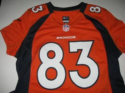 Camiseta de fútbol americano Nike NFL Denver Broncos #83 Welker ON FIELD naranja para mujer mediana Foto 1 de 4