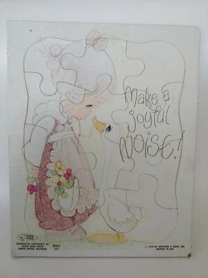 Vintage 1979 Precious Moments Make A Joyful Noise! Frame Tray Puzzle 5096-0 125 - Image 1 of 4