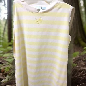 Relaxed Choices Women's Vtg Casual Sleeveless Striped Tank Top Size 20W Yellow - Picture 1 of 6