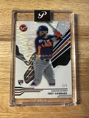 2024 Topps Pristine Trey Cabbage RC Pristine Black Refractor 1/1 Astros/Angels - Image 1 of 3