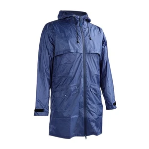 (Blue L) Regenjacke Für Männer PVC Wasserdichte Kapuze Regenmantel Mit Re UB - Bild 1 von 22