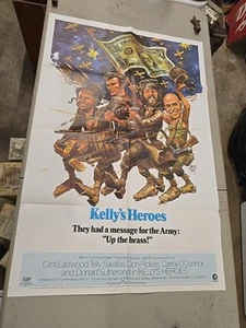 Original Kelly's Heroes Movie Poster Clint Eastwood 1971 - Picture 1 of 5