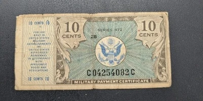 P02 US 10 Cents Military Payment Certificate MPC Series 472 - Image 1 of 2