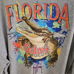 Guy Harvey Florida Gators UF Long Sleeve T-Shirt Mens Size XXL 2XL Gray - Imagen 1 de 7