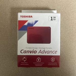 Disque dur portable Toshiba Canvio Advance HDTCA10XR3AA 1 To 2,5" USB 3.2 rouge - Photo 1/7