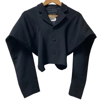 AD1993 COMME des GARÇONS Chaqueta Corta Vintage Modificada en Negro Mujer USADA Foto 1 de 4