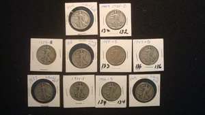 (10) ARGENTO - WALKING LIBERTY - Mezzo dollaro argento - tutte le date elencate - Foto 1 di 12