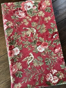 MODA Sentiments 3 Schwestern - rote Blumen Vögel - 2 Yards - Weihnachten Urlaub Vintage - Bild 1 von 3