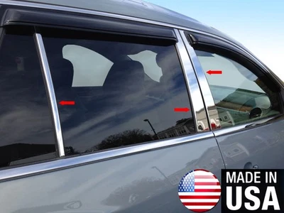 TYGER For 2007-2017 Buick Enclave 6PC Stainless Steel Chrome Pillar Post Trim - Image 1 of 4