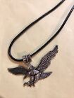 NEU Tibetisches Silber Charm Tier Vogel Adler amerikanisches patriotisches Symbol Halskette