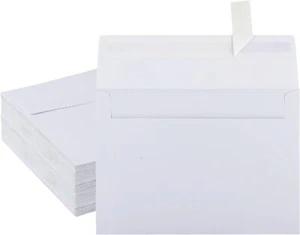 50 Pack White Envelopes, 5 x 7 Inch Envelopes,A7 Envelopes, Card Envelopes - Picture 1 of 7