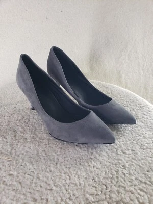 Zapatos cómodos de tacón de aguja H&M para mujer Pump 40 gris gamuza EE. UU. 9 Foto 1 de 4