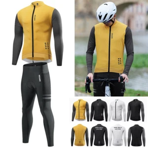 Men Cycling Long Sleeves Jersey Breathable Sportwear Top Bicycle Quick Dry Tight - Picture 1 of 44