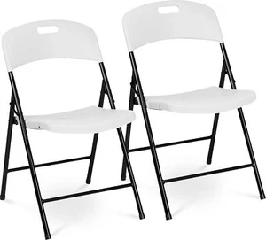 Indoor Outdoor Plastic Commercial Stackable Foldable Guest Chairs for Events - Picture 1 of 7