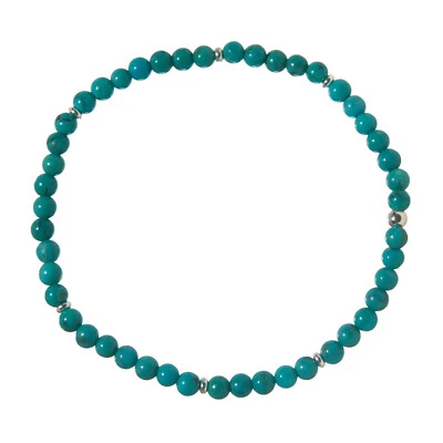 Arizona Türkis Armband - Edelsteinarmband 4.2mm, Perlenarmband Natur-Türkis D153 - Bild 1 von 4