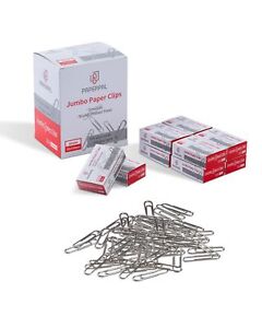 Jumbo Paper Clips Smooth 1000 Large Paperclips (10 Boxes of 100 Each) Bulk Pap