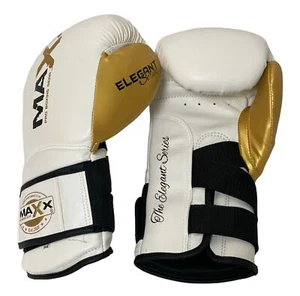 Maxx Boxing Gloves Convex Skin Leather Training Fight Sparring Elegant Series W - Picture 1 of 4