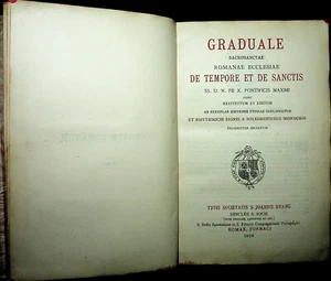 Vintage GRADUALE SACROSANCTAE ROMANAE ECCLESIAE DE TEMPORE ET DE SANCTI Religion - Bild 1 von 10