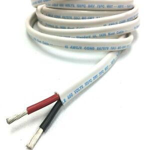 10/2 AWG Gauge Marine Grade Wire Boat Cable Tinned Copper, Flat Black/Red