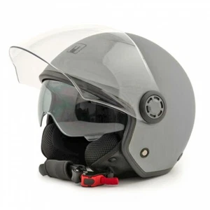 HLDJ103 Helmet Mph Jet One Double Visor Matt Grey Belfast Grey Matt Size L - Picture 1 of 1