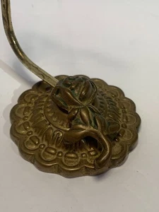 Ornate Brass Victorian Rose adorned Bell Holder, to summon servants - Picture 1 of 11