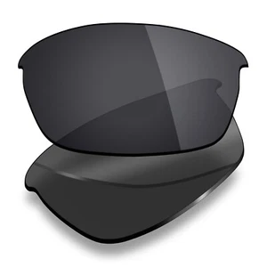 POLARIZED Replacement Lenses for-Oakley Flak Jacket Sunglasses Stealth Black - Picture 1 of 6