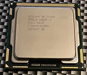 Intel Core i5-650 3.20GHz 4M SLBTJ Socket 1156 Clarkdale CPU Processor - Picture 1 of 2