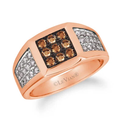 LeVian 14K Rose Gold White H-I SI2 0.85 TCW Diamond Statement Ring - Size 7 - Image 1 of 4