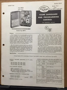 Installation Service Manual for Fireye Type 29RF5 Model 6015 Programming Control - Picture 1 of 6