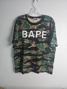 Camiseta A BATHING APE Talla L Tigre Camuflaje Reflector Logo Estampado Tigre Camuflaje Ref - Imagen 1 de 16