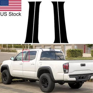 4pcs Glossy Black Pillar Post Door Side Window Covers For 16-23 Toyota Tacoma - Bild 1 von 10