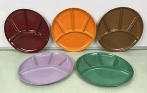 Vintage Divided Plastic Melamine Fondue Sushi Plates Japan San Remo Imperial MCM - Picture 1 of 19