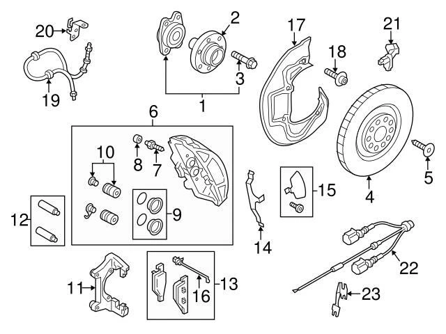 Kit de cuña de pastillas de freno de disco delanteras GENUINAS VW/AUDI 4H0698231 A8 Quattro S6 S8 S7 Foto 1 de 1