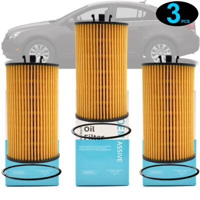 Oil Filter, QTY 3, For Chevrolet Cruze Sonic Buick Encore Saturn Astra 93185674 - Image 1 of 4
