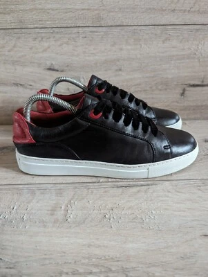 LULU GUINNESS Labios Natasha Cuero Zapatillas Negro Talla 6/39 Foto 1 de 4