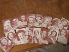 1940 Mutascope Brown Postcards - 16 Female Film Stars (Complete Female Set)