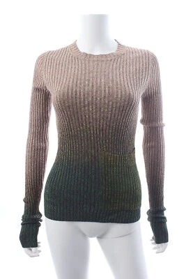 Suéter Acne Studios Rasha tejido acanalado algodón elástico/topo/verde Foto 1 de 4