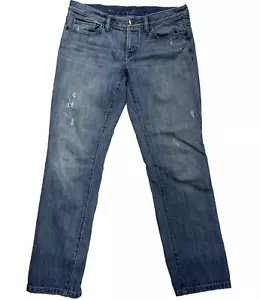 Ann Taylor LOFT Women’s Boyfriend Jeans Size 14/32 – Distressed, 4-Button Fly - Picture 1 of 14