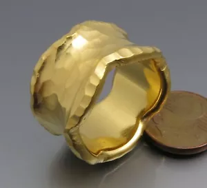 REIF-DESIGN - GEHÄMMERTER RING - HANDARBEIT - UNIKAT AUS EIGENER GOLDSCHMIEDE - Bild 1 von 9
