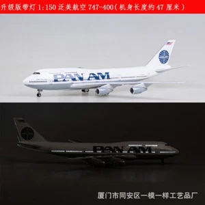 1/160 Air PAN AM Boeing 747 Passanger Plane Cabin Light Airplane 47cm Model Toy - Picture 1 of 7