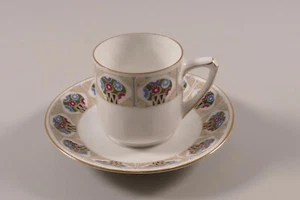 J&C Jäger Bavaria Sammeltasse und Untertasse Art-Deco Blumen - Bild 1 von 7