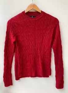 Australian Alpaca Collection Size Small Women's 100% Baby Alpaca Red Jumper - Picture 1 of 7